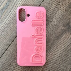 NEW Baublebar Pink Personalized Custom Danielle Phone Case - 16 Plus